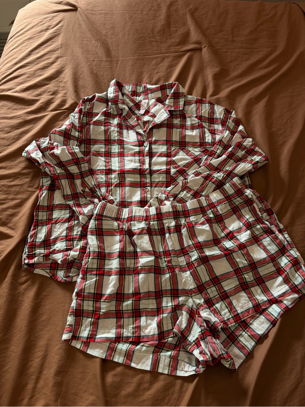Auden Red, Green & White Plaid Sleep Set
